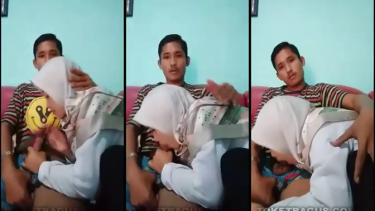 Kakak bejat adik berhijab masih SMP disuruh nyepongin kontol